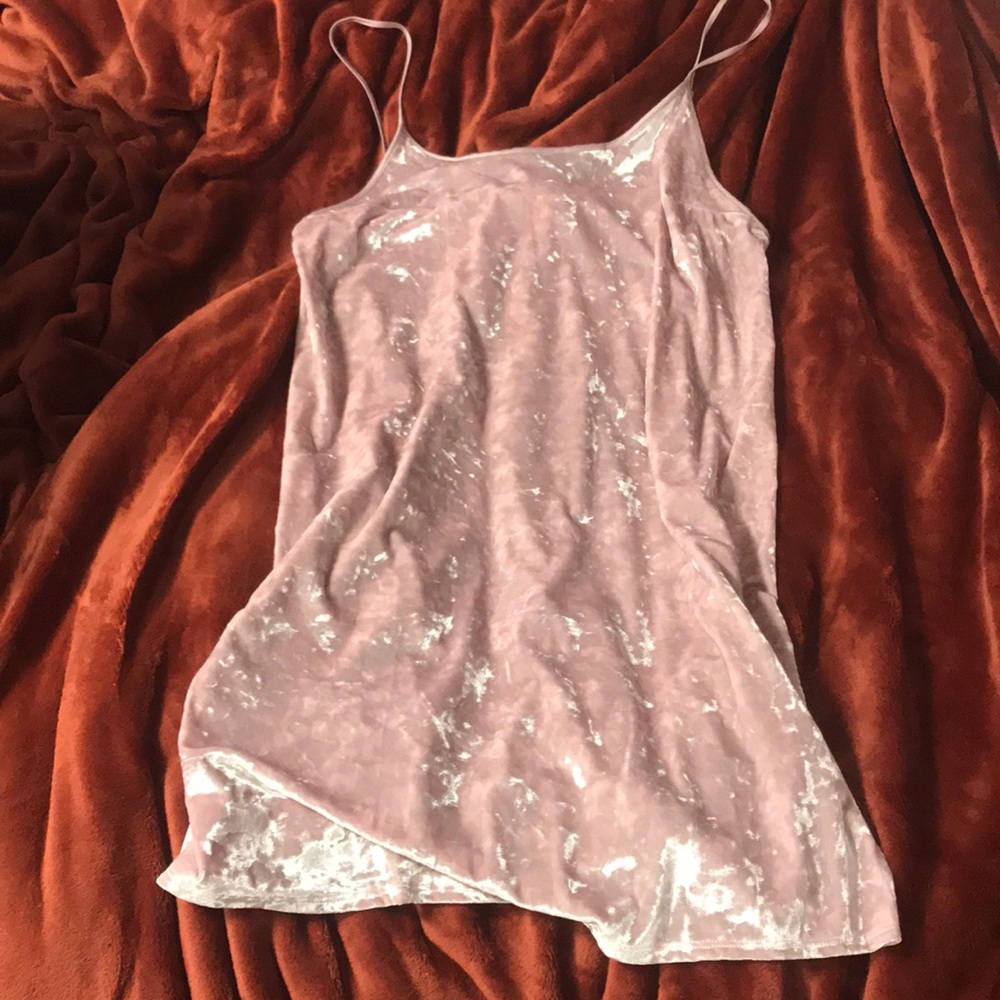 Pink Victoria’s Secret Crushed Velvet Slip/Dress